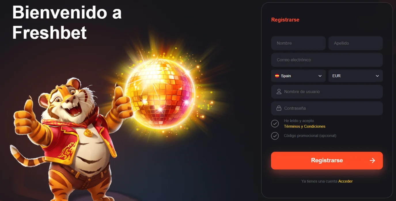 Freshbet Registro e inicio de sesión Freshbet Registro e inicio de sesión